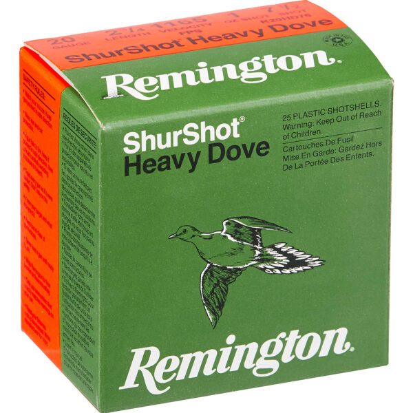 Remington ShurShot Heavy Dove 20 Gauge 7.5 Shotshells
