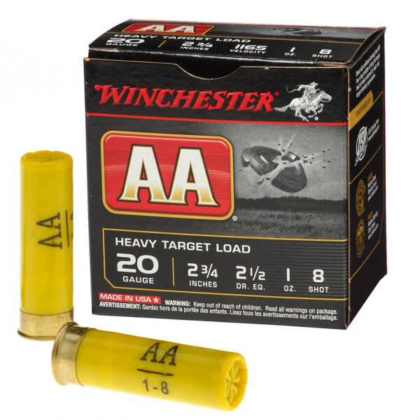 Winchester AA Target Load 20 Gauge 8 Shotshells