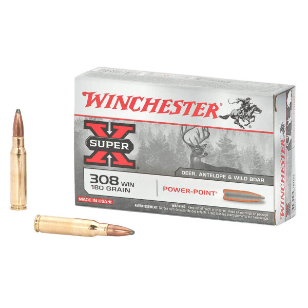 Winchester Super-X 308 Caliber 180-Grain Power-Point Ammunition