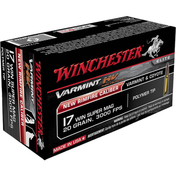 Winchester Varmint HV .17 WSM 20-Grain Rimfire Rifle Ammunition