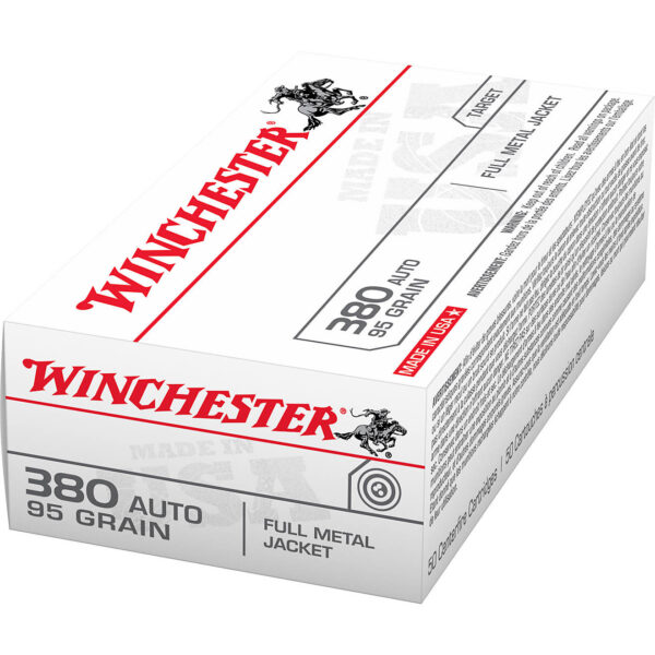 Winchester USA Full Metal Jacket .380 Automatic 95-Grain Handgun Ammunition