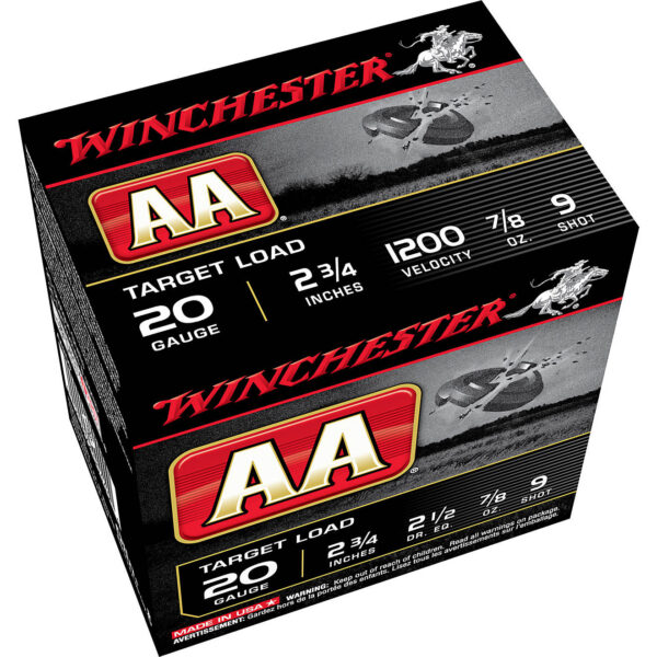 Winchester AA Target Load 20 Gauge 9 Shotshellsb