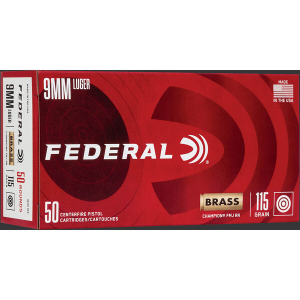 Federal Premium 9mm Luger 115-Grain FMJ Handgun Ammunition