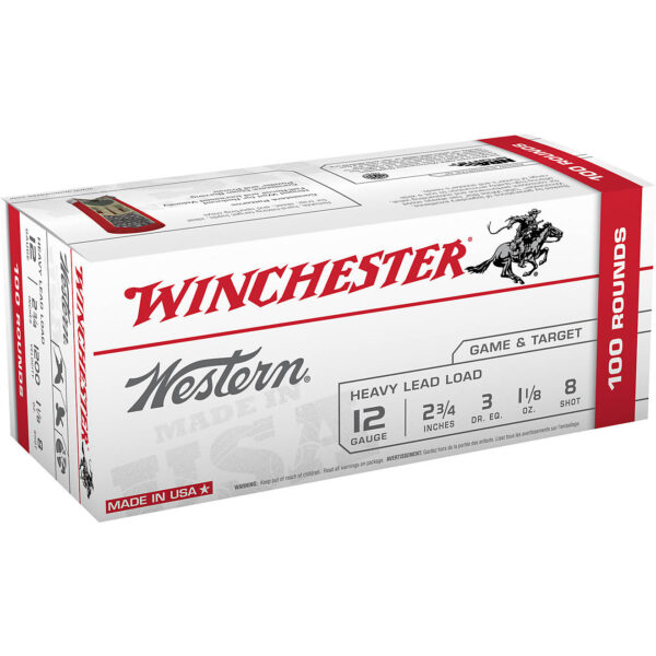 Winchester Western Target and Field Load 12 Gauge 8 Shotshells