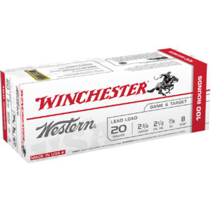 Winchester Western Target and Field Load 20 Gauge 8 Shotshells