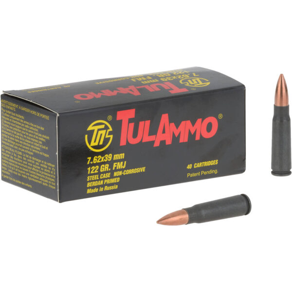 TulAmmo 7.62x39mm 122-Grain 40-round Rifle Ammunition