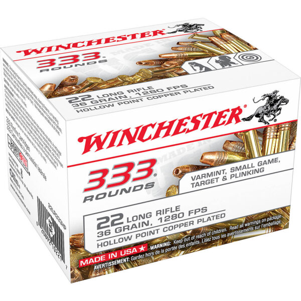 Winchester 333 .22 Long Rifle 36-Grain Ammunition