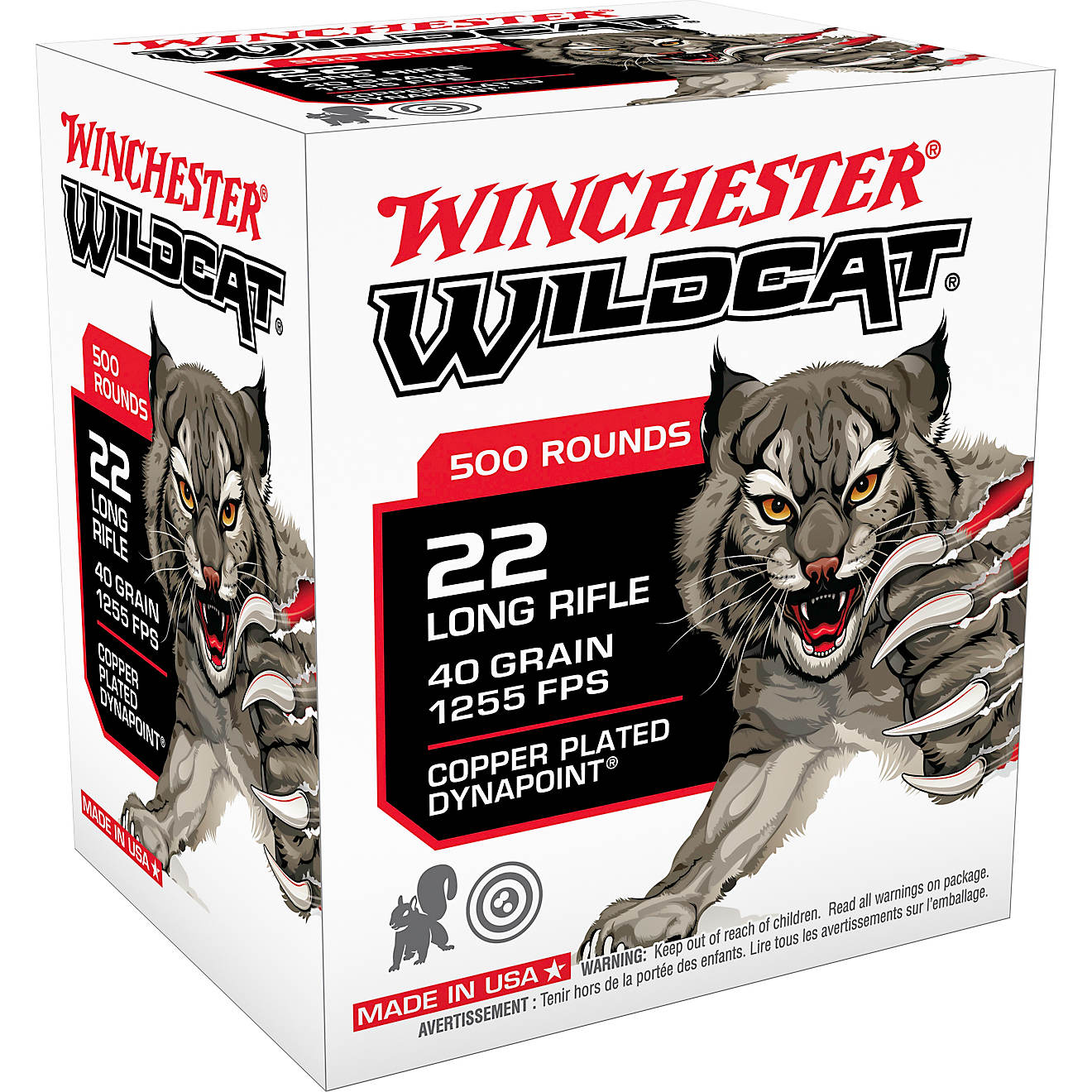 Winchester Wildcat .22 LR 40-Grain Rimfire Ammunition for sale - All Ammo S...