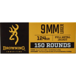 Browning FMJ 9mm 124-Grain Centerfire Ammunition 150-Rounds