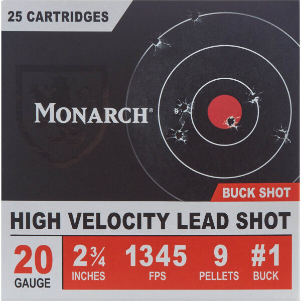 Monarch High Velocity 20 Gauge Buck Shotshells
