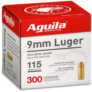 Aguila Ammunition FMJ 9mm Luger 115-Grain Pistol Ammunition