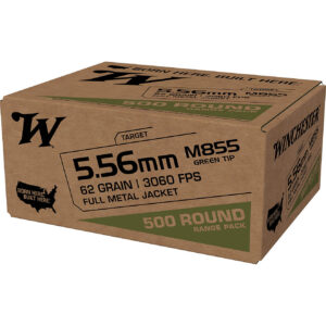 Winchester USA 5.56mm M855 Full Metal Jacket Lead Core Ammunition