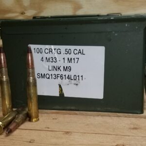 Federal 50 BMG Ammunition XM33 690 Grain Full Metal Jacket Tracers Ammo Can of 100 Rounds