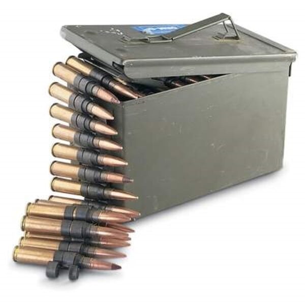 Federal 50 BMG Ammunition LAKEXMA557 M33/M17 4:1 Ball and Tracer Linked Ammo Can 100 rounds