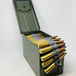 Maine Cartridge Company 50 BMG Ammunition MCC50BMGAPLINKCAN 700 Grain Black Tip Armor Piercing FMJ Linked CAN 100 Rounds