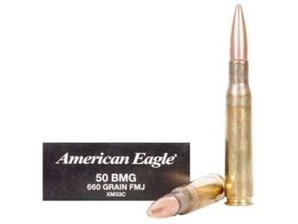 Federal 50 BMG XM33C 660 Grain Full Metal Jacket 10 rounds